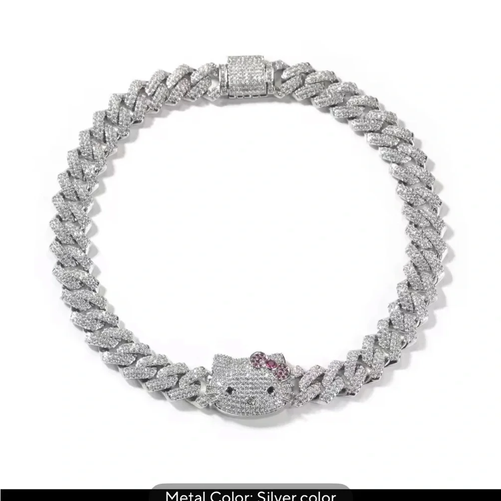 Hello Kitty Cuban necklace 16inch